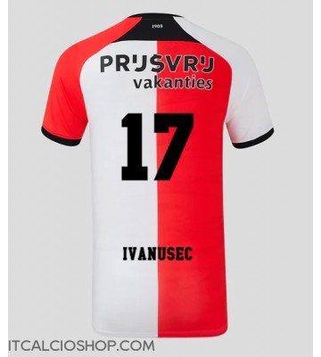 Feyenoord Luka Ivanusec #17 Prima Maglia 2024-25 Manica Corta